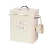 JISADER Großer Behälter für Waschmittel, 6,5 Liter, Weiß; Lebensmittel, Reis Aufbewahrungsbehälter