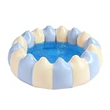 Babypool – tragbar, 47 x 11,8 Zoll, Retro-Streifen-Design, platzsparend, perfektes Wasserspielzeug, Garten, Hof, Freizeit, Sommerspaß, Kleinkinder, Spritzwasser
