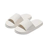 Badelatschen Herren Damen Unisex Schnelltrocknende Hausschuhe Bequem Badeschuhe Gummi Weiche Leicht Badeschlappen Dicke House Slippers Wasserfest & Rutschfest Indoor Outdoor