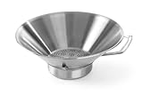 HENDI Frittierseiher, mit stabilem Edelstahlgrif und abnehmbarem Restebehälter, Pommes, ø410x(H)170mm, Edelstahl