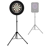 KOTO - Heavy Duty Dartboard Standard, einstellbare Höhe bis zur Mitte des Boards: 120cm - 190cm, Breite von 90cm, 4 KG, zusammenklappbar, für Sisal & elektronische Dartscheiben