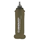 SINOVATI TPU faltbare Trinkflaschen, Soft Flask, Wasserflasche BPA-Frei Sportflasche für Trinkrucksack, Fahrrad, Wandern, Joggen, Trekking, Camping und Klettern (Dunkelgrau, 500ml)