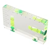 Magnetische Wasserwaage T-Typ, transparent, 95 x 51 x 13 mm, mit Dual-Direction-Wasserwaage für Metalloberflächen, inklusive Linealfunktion