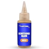 7 Artists Kintsugi Kleber Goldkleber Keramik 50 g Goldener Kintsugikleber | Keramik Kleber Extra Stark Wasserfest | Kleber für Porzellan und Keramik | Kleber für Glas | Keramik Kleber für Tassen
