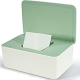Feuchttücher Box für Baby, Baby Feuchttuchbox mit Deckel, Box für Feuchtes Toilettenpapier, Feuchttuchbox Grün, Box für Feuchttücher, Feuchttuchspender für Zuhause und Büro