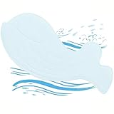 Gummi-Badematte Kinder, rutschfeste Badewannenmatte & Duschmatte rutschfest Kinder, Wal-förmige Antirutschmatte Badewanne Baby Bath, 75 x 35 cm, Maschinenwaschbar, Schimmelresistent, Blau (Blau)