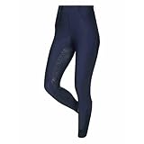 LeMieux Demi Pull On Breggings mit Vollsitzgriff, marineblau, 4-Wege-Stretch-Stoff, Damenreithose mit Seitentaschen und Gürtelschlaufen, navy, 34