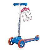 HUDORA Scooter Flitzkids 2.0 I Stabiler Kinderscooter mit großer Trittfläche I Höhenverstellbarer & transportierbarer Mini-Dreirad-Roller für bis zu 50kg I Dreiradscooter aus Aluminium für Kinder