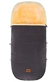 Fillikid Lammfellfußsack Makalu Exklusiv | Winterfußsack aus medizinischem Fell | Warmer Fussack für Tragetasche, Babyschale & Kinderwagen | Kinderwagenfußsack 50 x 90 cm passend für Bugaboo, Joolz