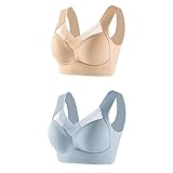 Klassische BHS für Damen - Damen BH Ohne Bügel In ÜBergröße Comfort Push Up Gepolstert BH Rücken Damen BH Invisible Support Bra Gegen Hängebrust Brüste Bralette Soft Klassische Outdoor Bra