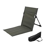 Strandmatte Klappbar Mit Verstellbarer Rückenlehne,Liegematte Faltbar Mit Aufbewahrungstasche,Sonnenliege Gartenliege Sonnenmatte Liegematte Für Garten Camping Picknick Reise Urlaub, 37x39x42cm