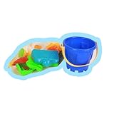 GARVALON 9 Teiliges Strand Set Mit Schloss Sandwerkzeugen Kreativen Cartoon Formen Und Eimer Mehrfarbig Ideal Für Pools Hinterhöfe Und Sandkästen Spielzeug Für Kinder