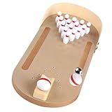 Uonlytech Mini Tisch Bowling Interaktives Eltern Junge Mädchen Spiel Pädagogisches Mini Kegelspiel für Drinnen Unterhaltsames Partyspiel zur Stressreduktion Geeignet für Erwachsene