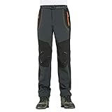 Schneehose Herren Winter, Skihose Herren Wasserdicht: Schneehose Snowboardhose Ski Hosen Wanderhose Funktionshose Gefüttert Winterhose Outdoorhose Lang Skitourenhose Schwarz Arbeitshose Thermo