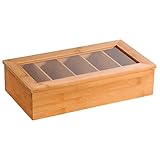 Kesper | Teebox, Material: Bambus, Maße: 36 x 20 x 9 cm, Farbe: Braun | 58900 13