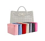 Xoppia Taschen-Organizer, kompatibel mit Bottega Veneta Große Andiamo Tasche Filzeinsatz Liner für Frauen Handtasche (Schwarz, Stil B)