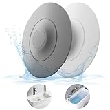 HUAERSICO Universal Abflussstopfen Silikon - Badewannenstöpsel und Waschbeckenstöpsel mit Press und Haarsieb Funktion,Praktisches Abflusssieb Gummi für Badewannen,Waschbecken, Küchenspülen,2er Set