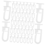 ARTSEWPLY 50 Stück Weiße Gardinenröllchen Kunststoff Leise Laufend für Gardinenschienen Innenlauf Vorhanggleiter Vielseitig für Fenster Schlafzimmer Büro und Schiebetüren