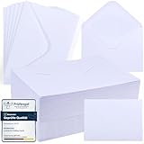 moinkerin 110 Stück Briefumschläge ohne Fenster aus Kraftpapier | DIN C6 120 g/m² Weiß | 110 Stück mit Nassklebung | Für DIY, Hochzeit, Geburtstag （11,4x16,2cm）
