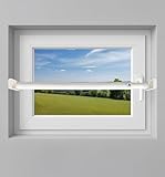 Fenstersicherung 1-fach mit Kippfunktion – Einbruchschutz Teleskopstange mit Druckschloss | Edelstahl oder Weiß | Länge 600–3200 mm | Sicherungsstange für Fenster & Türen (Weiß, 1800-3200mm)