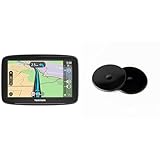 TomTom Car Sat NAV Start 52 Lite, 5 Inch with EU Maps, Integrated Reversible Mount [Amazon Exclusive] & TomTom Adhesive Disk (2-pk.) - Black (9A00.202)