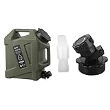Wasserkanister mit Hahn und Schraubdeckel,12L Camping Wasserkanister BPA-frei Trinkwasserkanister, Tragbarer Wassertank mit Griff für Wohnwagen Picknick Wandern
