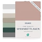 Dreamzie Spannbetttlaken 90x190/200 cm - 35 cm Tiefe Tasche - 100% Mikrofaser Bettlaken - Hell-Pink, Schadstoffgeprüft(Oeko TEX), Bettlaken mit Gummizug