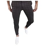 SRZYMJ Cargohose Herren Baggy Jogginghose Große Größen Einfarbig Sporthose Basic Arbeitshosen Elastische Taille Stoffhose Bequem Lang Hosen Freizeithose Baumwolle Straight Bein Hose mit Taschen