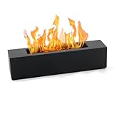 BRIAN & DANY Tischkamin Bio Ethanol Kamin Tischfeuer mit Löschhilfe für Outdoor Indoor, Schwarz, 38x 8.5X 8.5 cm