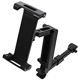 Sewroro Auto Kopfstützen Tablet Halterung Verstellbar aus Abs und Stoßfest und rutschfest mit Ladekabelzugang Stabile Halterung für Rücksitz Handy und Tablet Drehbar Schwarz