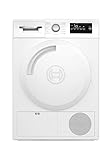 Bosch WTH83V03, Wärmepumpentrockner 7 kg, Serie 4, optimaler Trocknungsgrad dank AutoDry, Nachlegefunktion, TouchControl-Tasten, Umweltfreundliches Kältemittel, EasyClean Filter, Weiß