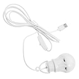 ibasenice USB LED Campinglampe LED Glühbirne mit Schalter Kabel Tragbares Outdoor Licht für Zelt Wandern Notfall und Powerbank Beleuchtung