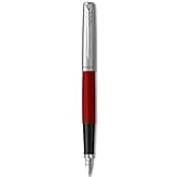 Parker Jotter Originals Füller | Klassisches Rot | Füllfederhalter mit mittlerer Feder | blaue Tinte