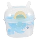 Toyvian Transparente Tragbare Kleintier Transportbox aus Robustem Kunststoff Geeignet für Hamster Meerschweinchen Chinchillas und Kleine Nagetiere Geräumig und Sicher für Unterwegs