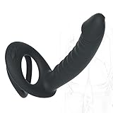 TRQOYTU Silikon Paarvibrator Mit Penisringen Und Cockring Analvibratoren Mit 10 Vibrationsmodi 3 In 1 Erotikvibrator Für Prostatamassagegerät G-Punkt Stimulation Erotisches Sexspielzeug Für Paare