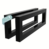 HAGO24 Wandhalterung Regal 2er Set in schwarz I 450x150mm I hochwertige DIY Regalhalterung I Waschtisch Halterung aus Stahl I Wandregal Halterung zur individuellen Gestaltung I robuste Regalträger