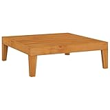 vidaXL Akazienholz Massiv Gartentisch Beistelltisch Couchtisch Tisch Hocker Holztisch Sitzhocker Fußhocker Gartenhocker 68,5x68,5x24cm