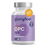 OPC Traubenkernextrakt 360 Kapseln - 1052mg Extrakt + Vitamin C pro Tagesdosis - Aus Original französischen Weintrauben - 6-Monats-Packung - Laborgeprüft, Vegan in Deutschland hergestellt