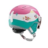 HEAD MAJA VISOR PAW Ski- und Snowboardhelm mit Visor, Paw Patrol Design, Rosa/Türkis