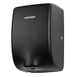 anydry 2803Y Mini-Händetrockner, Hochgeschwindigkeits-Luftstrom 1350W, Edelstahl-Mattlack-Oberfläche, platzsparend für Gewerbe & Privathaushalte