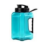 Vtorkpin Sport-Wasserflasche, Wasserflasche mit Griff, Bpa-frei, auslaufsicher, breite Öffnung, Fitness-Sportflasche Grün