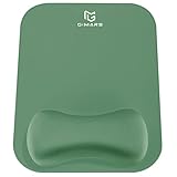 Gimars Mauspad mit Gelkissen, Ergonomisches Mousepad mit Handauflage, Gel Memory Foam Wasserdicht Mauspads mit Handgelenkauflage für Computer Laptop Offfice Heim, Dunkelgrün