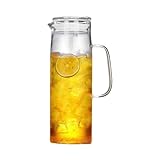 Einzigartige Glaskanne Borosilikat Material Glaskaraffe für heiße und kalte Getränke für Familienfeiern Borosilikat-Krug