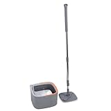 RASTKY Um 360 Grad Drehbares Mikrofaser-Wischwerkzeug mit Trenndesign für den Heimgebrauch, Wischeimer-Set mit Nass- und Trocken-Bodenwischsystem für Holz, Fliesen und Mehr