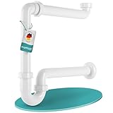 Engelbach® Raumsparsiphon für Waschbecken - Siphon platzsparend 1 1/4' x 32mm - inkl. Video-Anleitung - Made in Germany