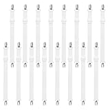 HAOYULUO 16 Stück Verstellbarer Bettlakenspanner,Bettlakenspanner Elastische,Bettlaken Spanngurte Geeignet für Sofas, Glatte Bügelbretter und Bettlakenbefestigungen (Weiß)