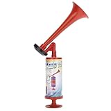 Stadionhorn, manuelle Stadion-Trompete,Luftdruck-Fanfare Air Horn Extrem Laut,Handheld Air Pumpe Laut Sound Hand Signalhorn für Sports，Air Horn,Fussball Fanfare Druckluft Horn (große Größe)