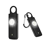 Taschenalarm für Frauen, 135dB Persönlicher Alarm mit LED Taschenlampe, USB Wiederaufladbar, Keychain Schlüsselanhänger Schrillalarm für Frauen, Kinder, Senioren, Selbstschutz bei Notfällen
