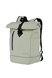 travelite Rolltop Rucksack aus wasserabweisendem Material, Fahrradrucksack, Schulrucksack mit Rolltop Verschluss & Reflektoren, 48 cm, 19 Liter, 400 Gramm