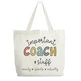 Coach-Tragetasche für Frauen, wichtige Trainer-Taschen, Canvas-Tragetasche für Geburtstag, Erntedankfest, Weihnachten, Dankeschön, Wertschätzungsgeschenk, Schultertasche für Softball, Trainer,